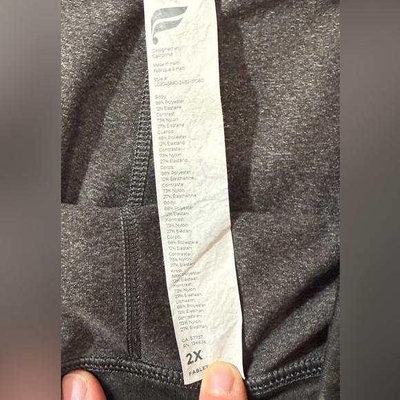 Fabletics Women On The Go PowerHold High Waisted Leggings Pockets Camo Size 2X - Picture 10 of 13